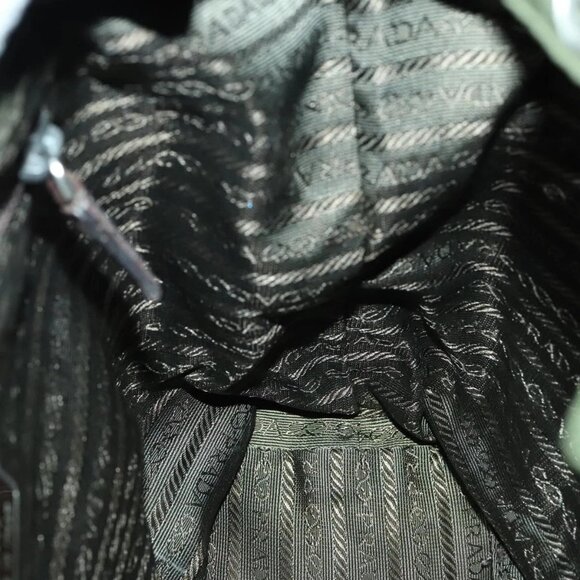 PRADA Backpack Nylon Green Silver Auth 135051 - Picture 13 of 16